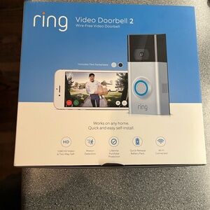 Ring Video Doorbell with Silver and Black Design